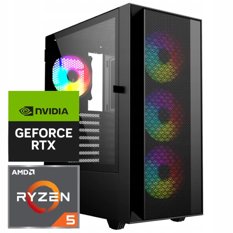 Ryzen 5 7500F 32GB RAM 1TB SSD Radeon RX 9060 XT Wi-Fi 6E Bluetooth Win 11 — zdjęcie 2