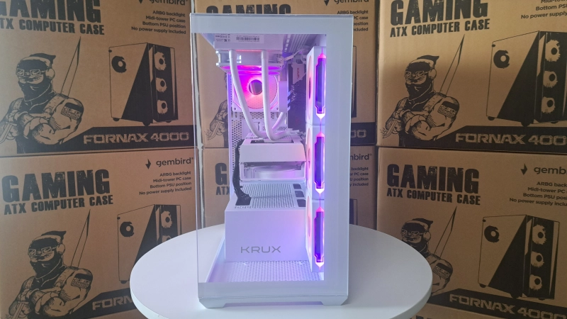 Ryzen 7 7800X3D 32GB RAM 1TB SSD Radeon RX 9070 Win 11 WiFi W Białej Obudowie — zdjęcie 2
