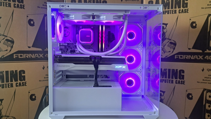 Ryzen 7 7800X3D 32GB RAM 1TB SSD Radeon RX 9070 Win 11 WiFi W Białej Obudowie — zdjęcie 5